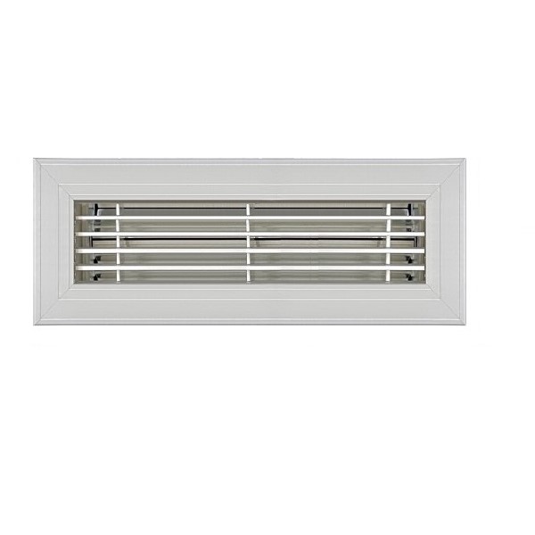 2 X 10 Classic Floor Register - Satin Anodized